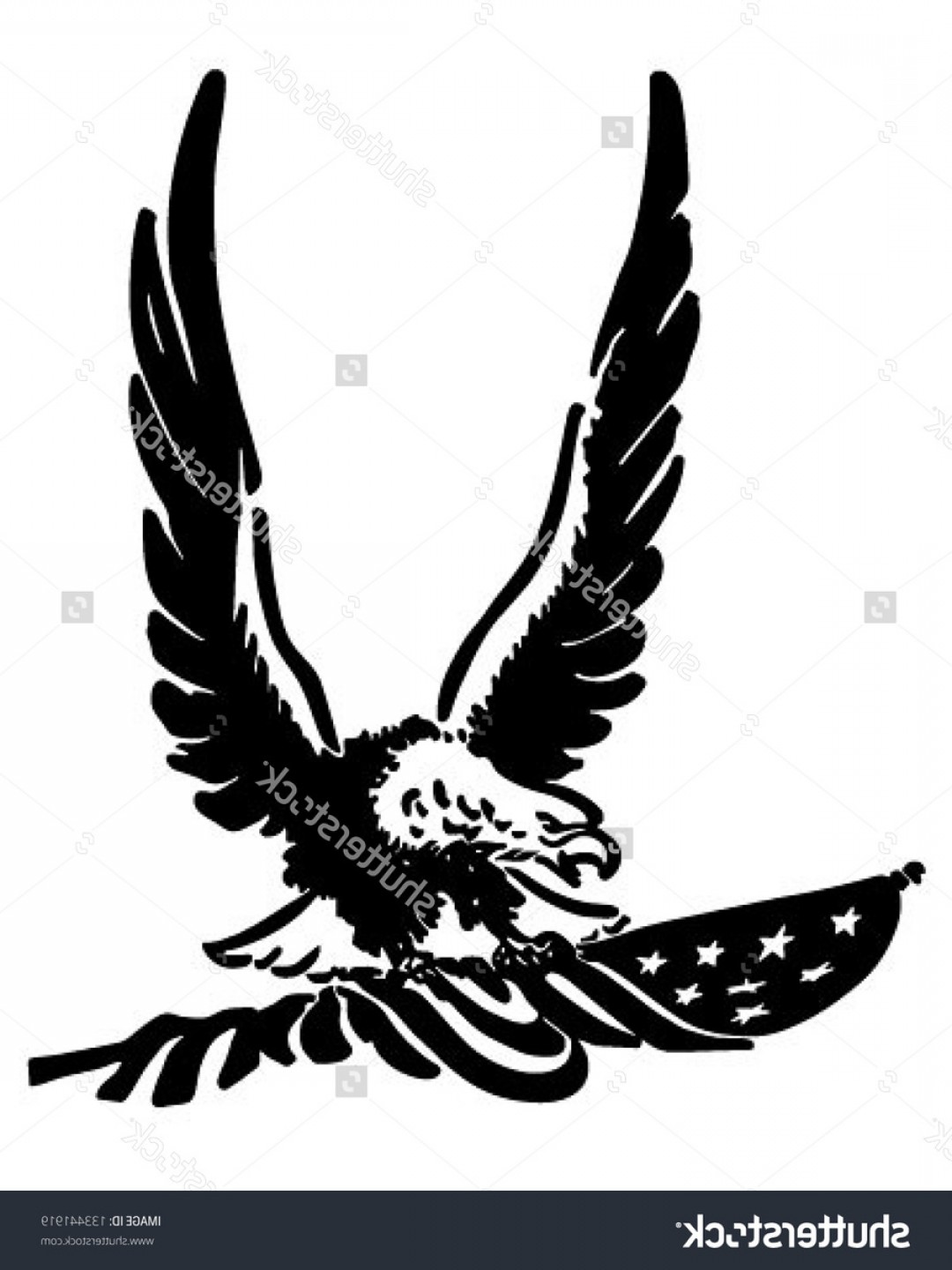 Eagle Wings Vector Clip Art.