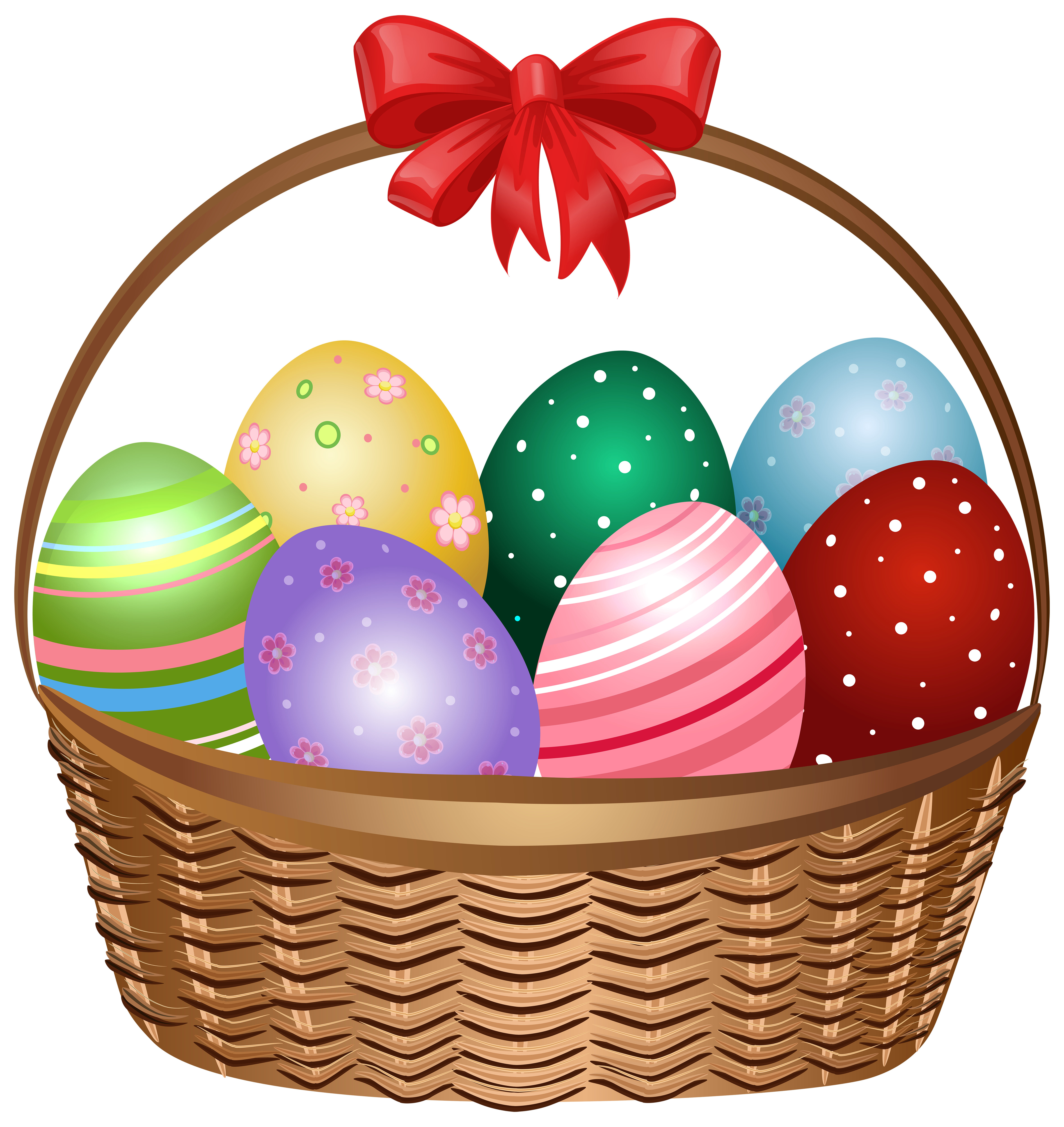 Easter Basket Clip Art Image.