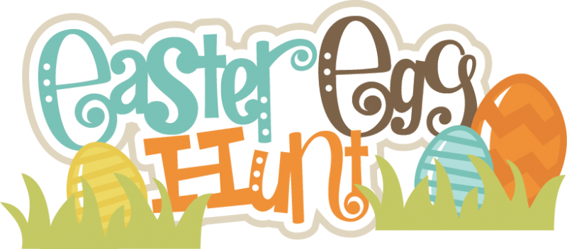 Easter egg hunt sign clipart.