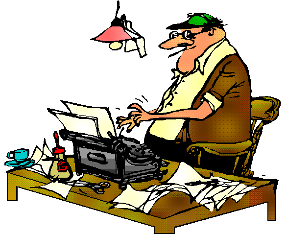 Newspaper editor clipart.