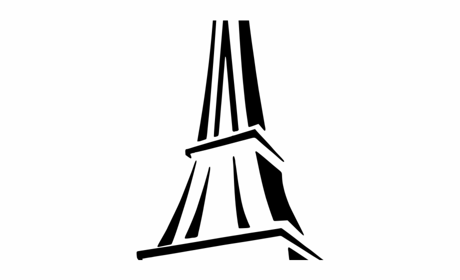 Drawn Eiffel Tower Silhouette Paris Eiffel Tower Cartoon.