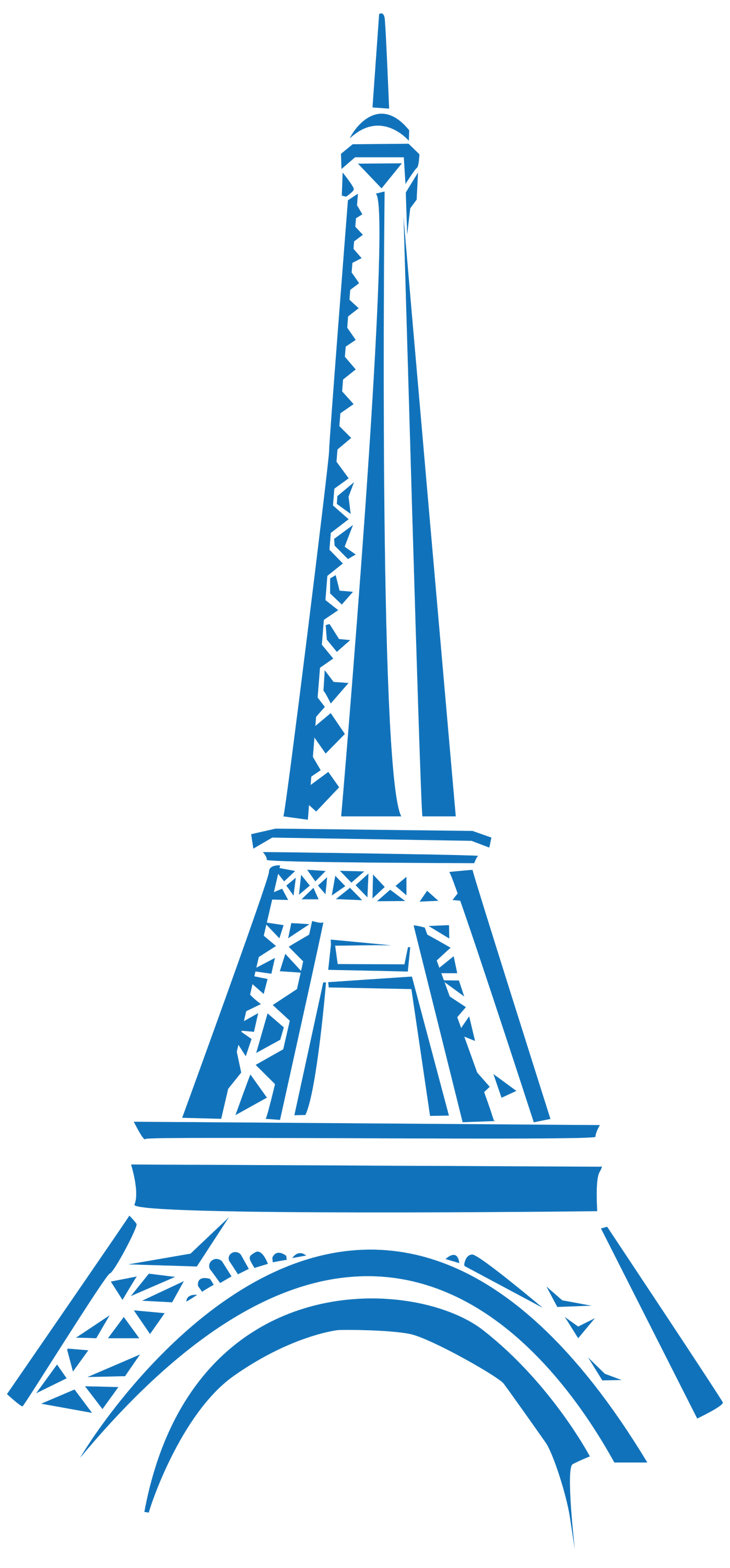 Eifel Tower Blue Clipart transparent PNG.