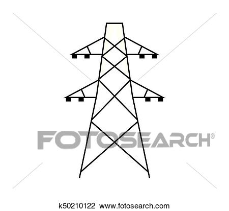 Electric tower Clipart.