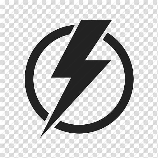 Black The Flash logo, Electricity Iconfinder Electrical energy Icon.