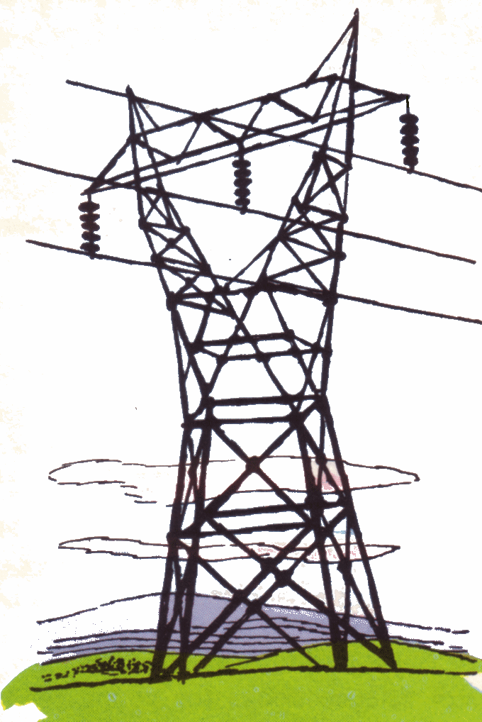 Power lines clip art.