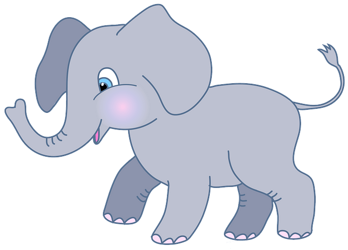 Cute elephant clipart. Free download..