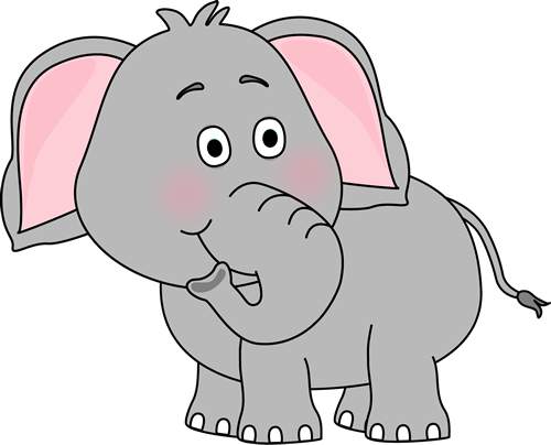 747 Cute Elephant free clipart.