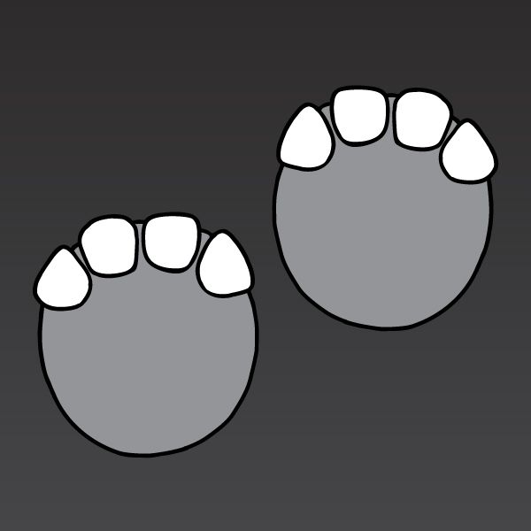 Outline of elephant footprint clipart.