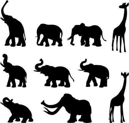 Clipart Elephant Trunk Up.