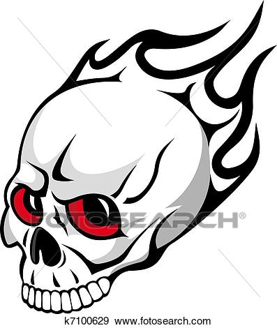 Evil skull Clip Art.