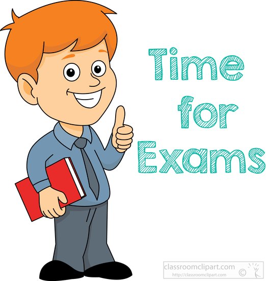 School examination clipart.