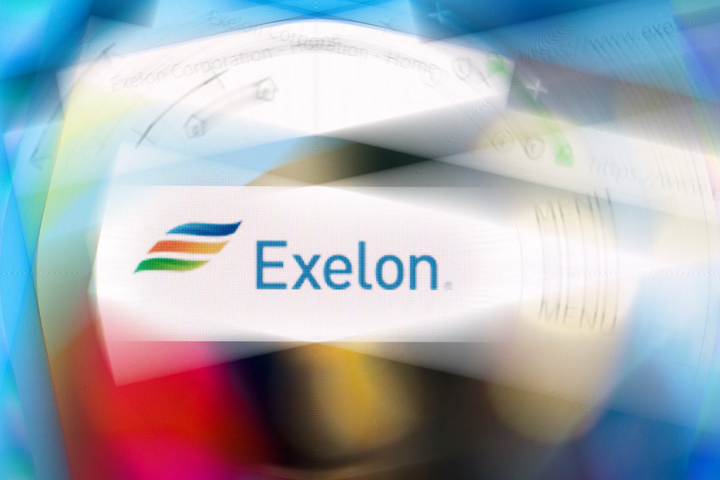 Exelon Corporation logo on company website displayed on co.