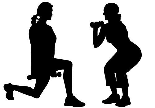 Women Exercise Vector Free Download.