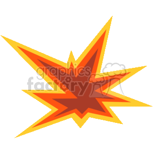 Explosion burst flame clipart. Royalty.