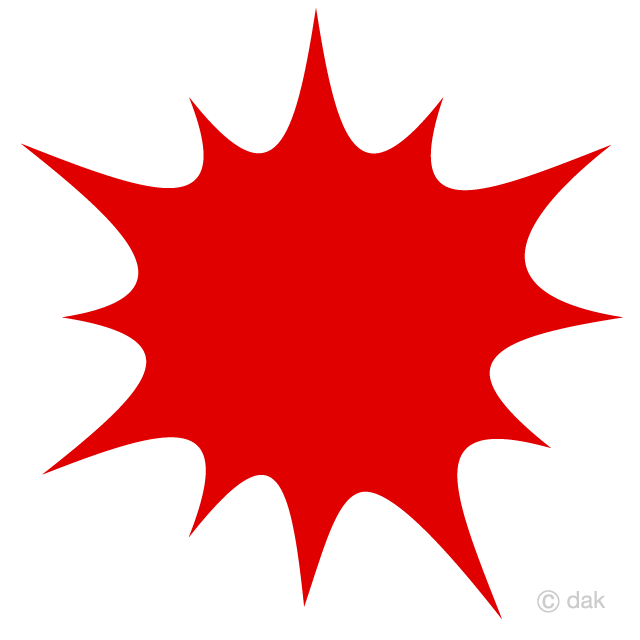 Free Red Explosion Clipart Image｜Illustoon.