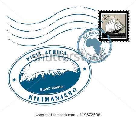 Africa Stamp Stock Images, Royalty.