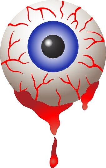 Bloody Eyeball Clipart.