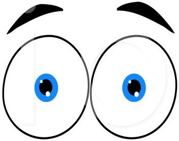 Wide eyed clipart.