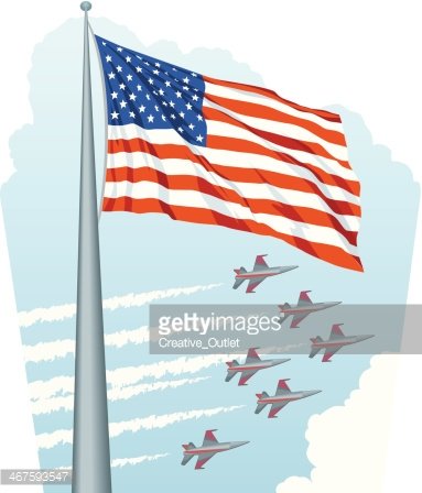 Flag Jets Formation C premium clipart.