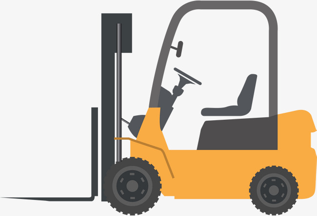 Yellow Cartoon Forklift, Cartoon Clipart #153325.