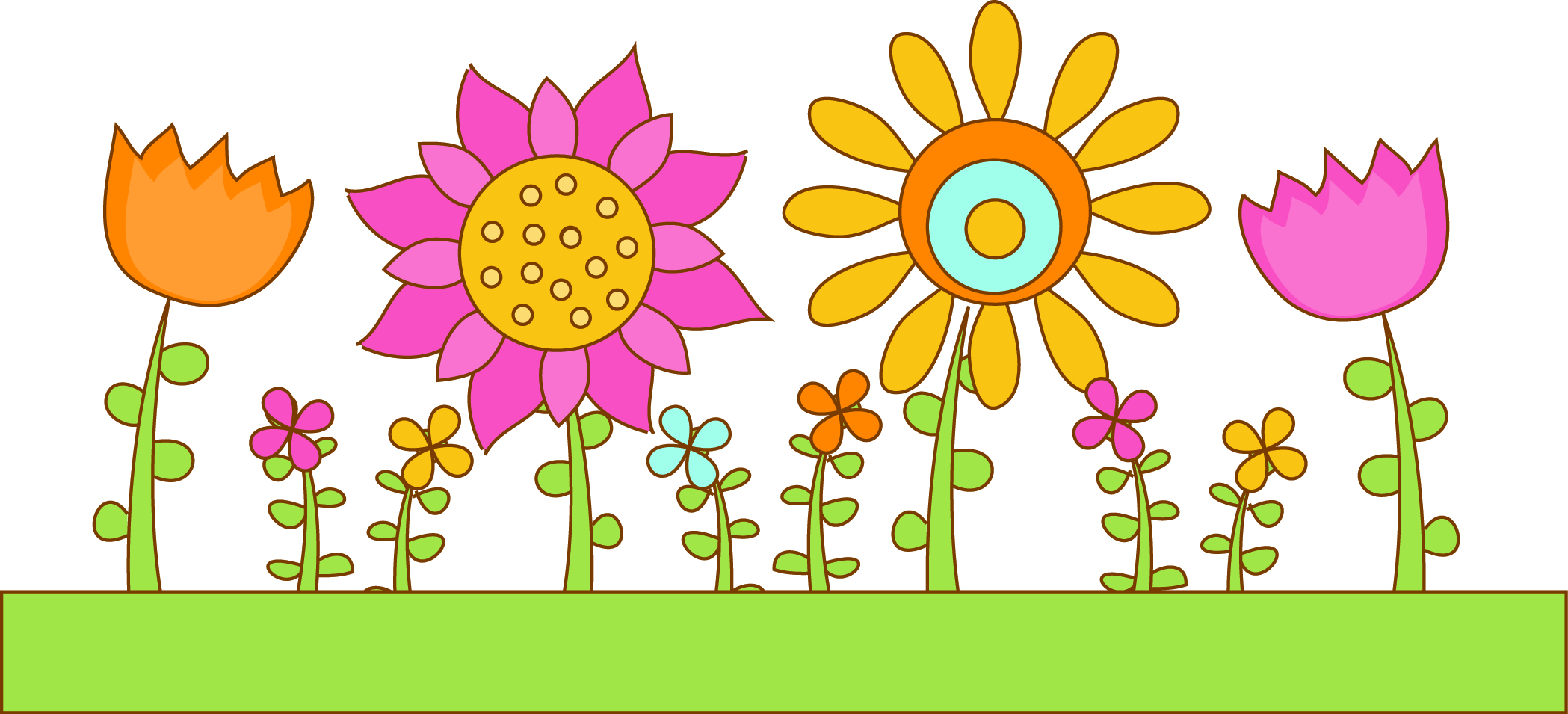 Flower garden clipart free.