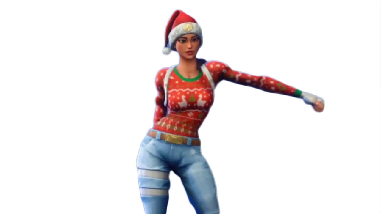 Floss Fortnite Christmas PNG Image.