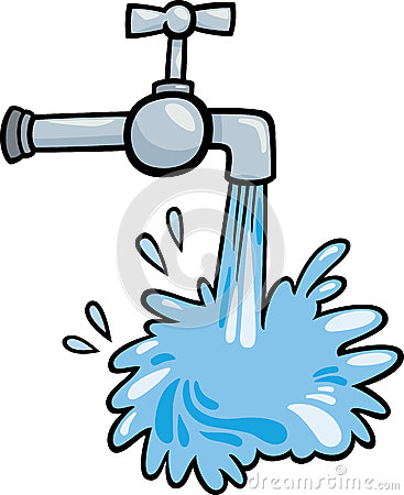 Running Faucet Clipart.