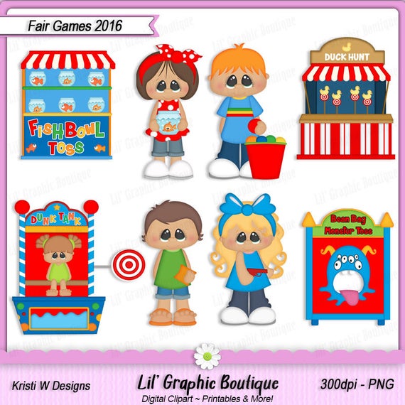 Fair Games 2016 Digital Clip Art Set ~ Graphics Kristi W Designs Personal &  Commercial Use Scrapbooking Clipart.