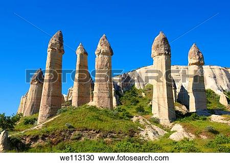 Stock Photography of The Fairy Chimneys of Love Valley.