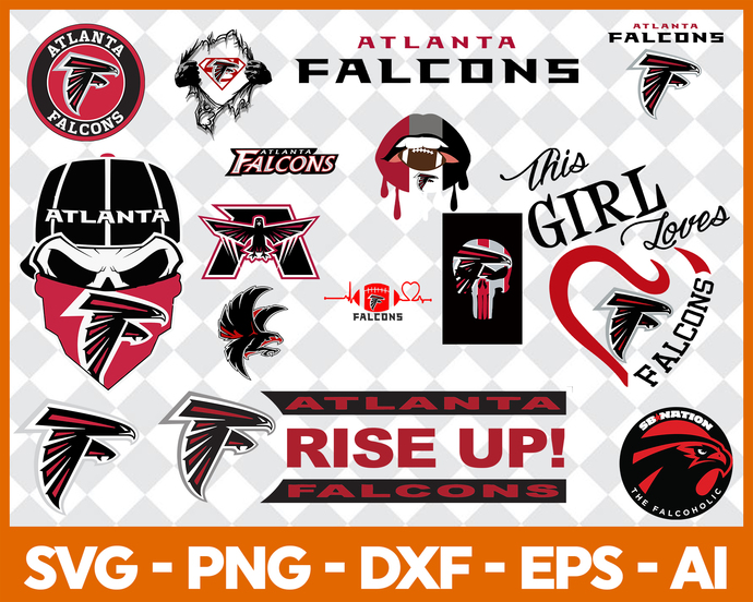 Atlanta Falcons logo, Falcons silhouette, Sports silhouette, NFL  silhouette, Atlanta Falcons SVG, Atlanta Falcons cut file, Falcons cricut.