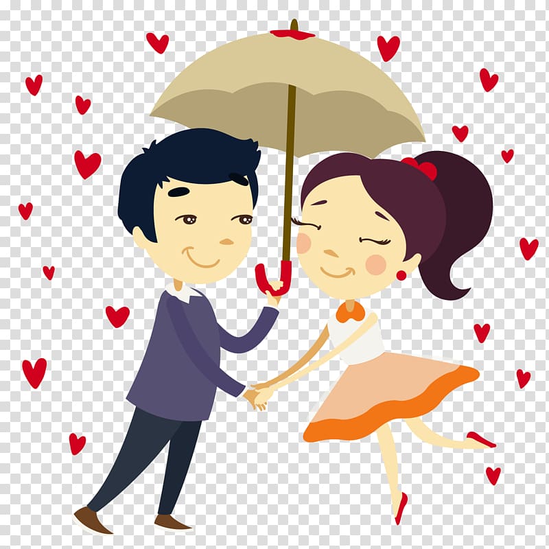 Couple under umbrella , Romance Falling in love couple, Couple.