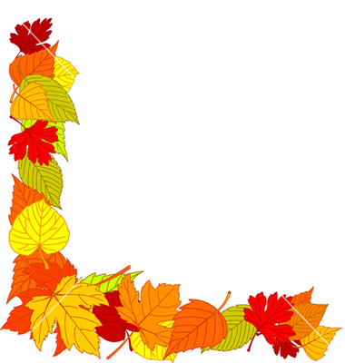 Fall Leaves Border Clipart.