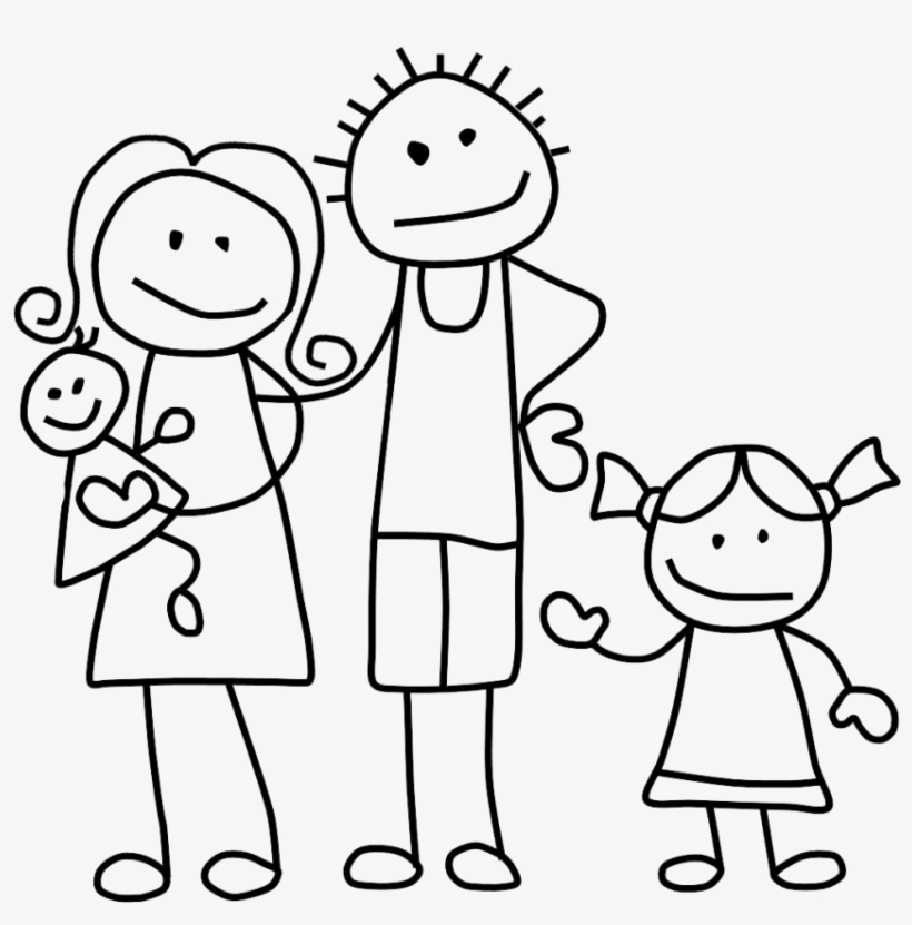 Family Clip Art Black And White.