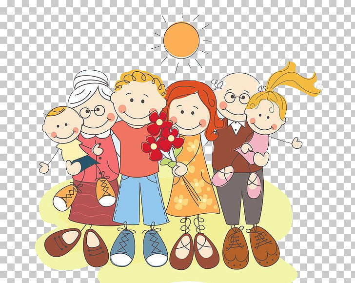 Family Hug Respect Child Illustration, Some children PNG.