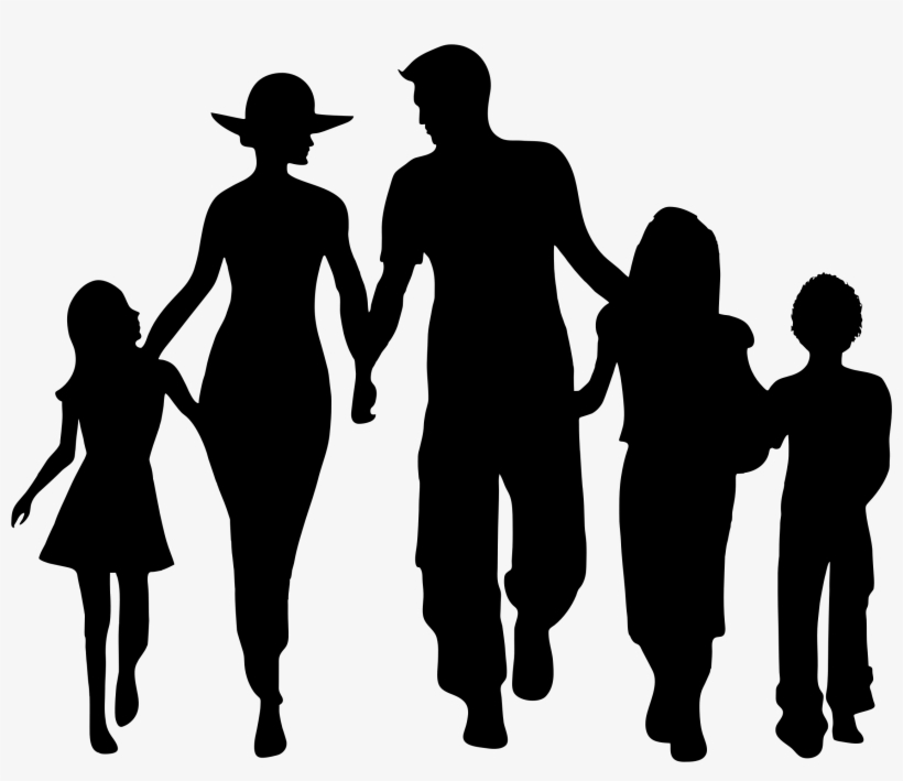 Family Silhouette Clip Art.