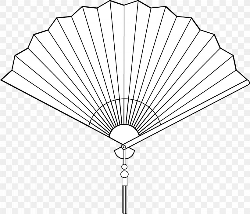 Hand Fan Drawing Clip Art, PNG, 6559x5604px, Hand Fan, Black.