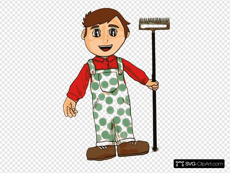 Farmer Boy Clip art, Icon and SVG.