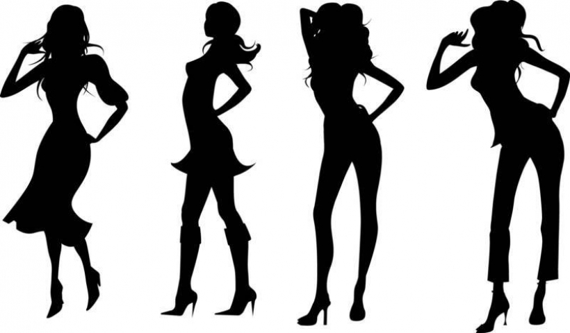 Fashion model clipart.