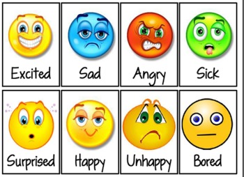 Feelings faces clip art.