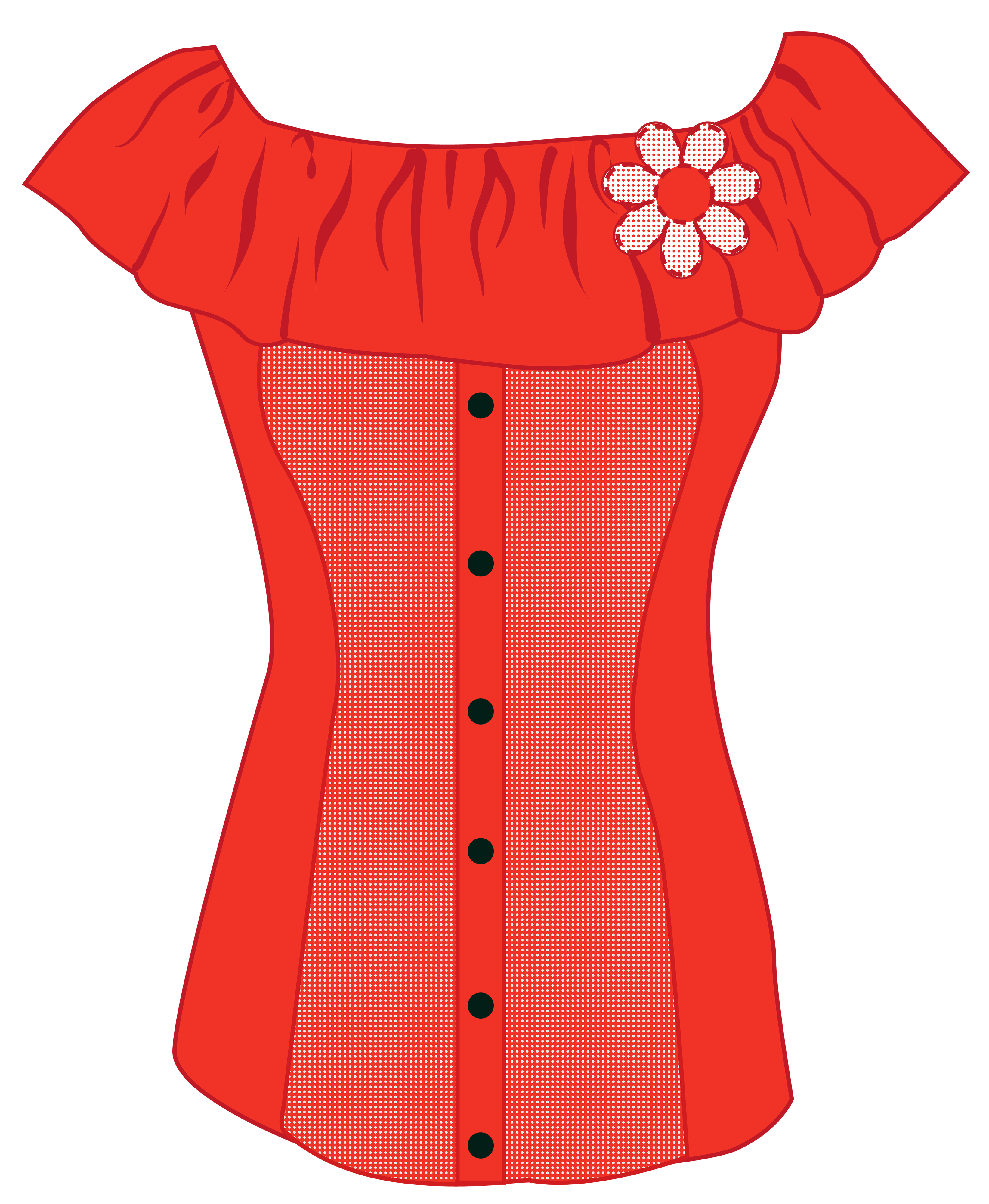 Female Red Top PNG Clipart.