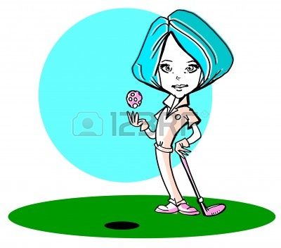 Woman Golfer Clip Art Free.