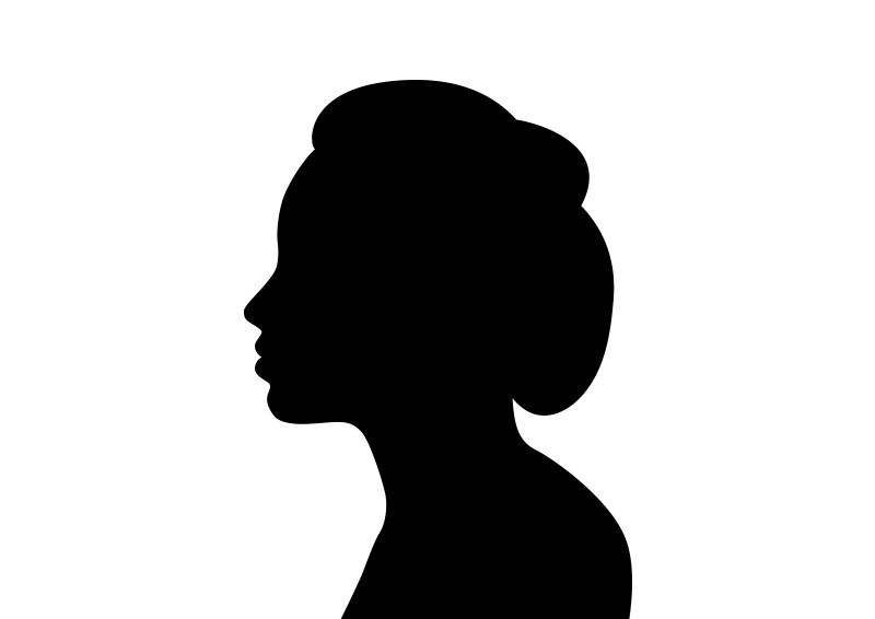 Side Profile Silhouette Female.