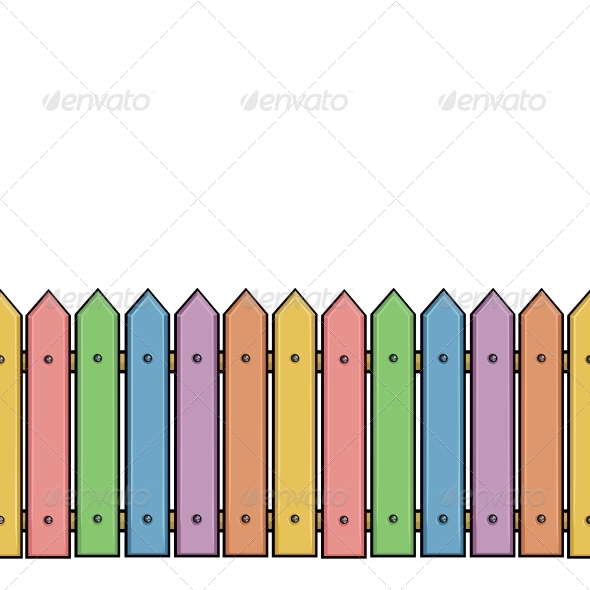 Seamless Colorful Fence by nikiteev.