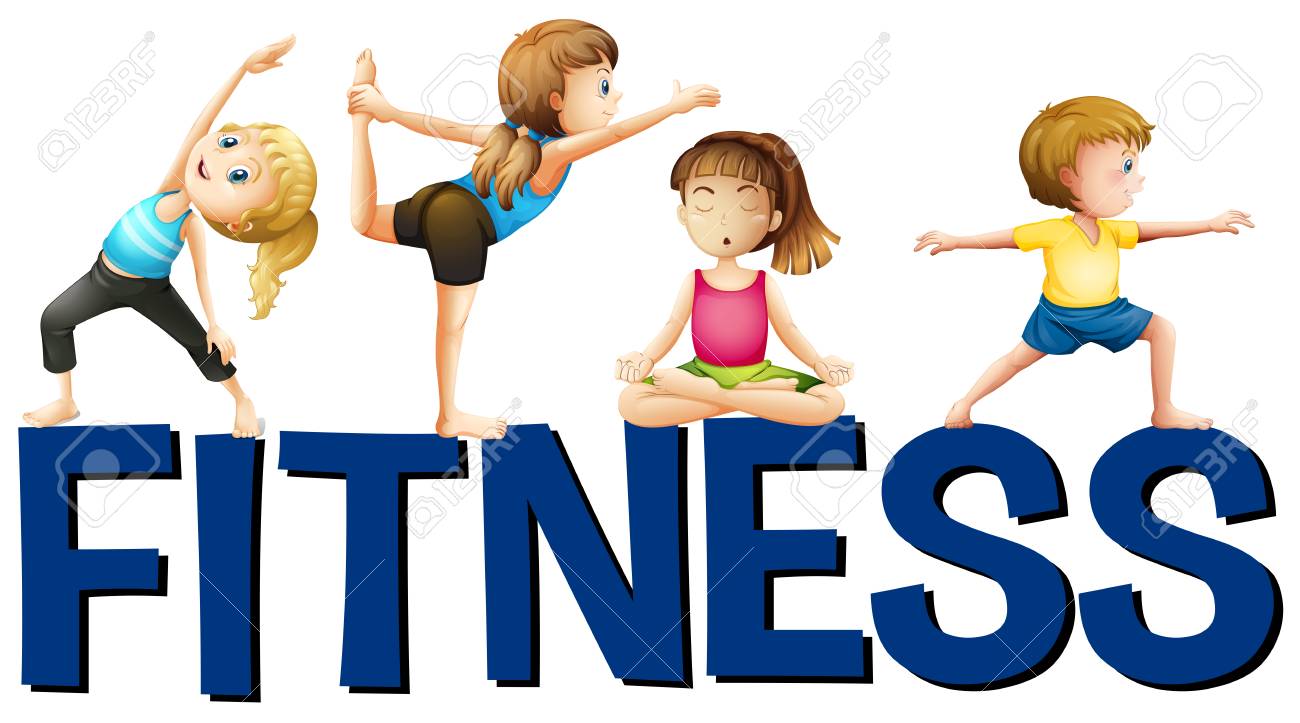 Kids Fitness Clipart.