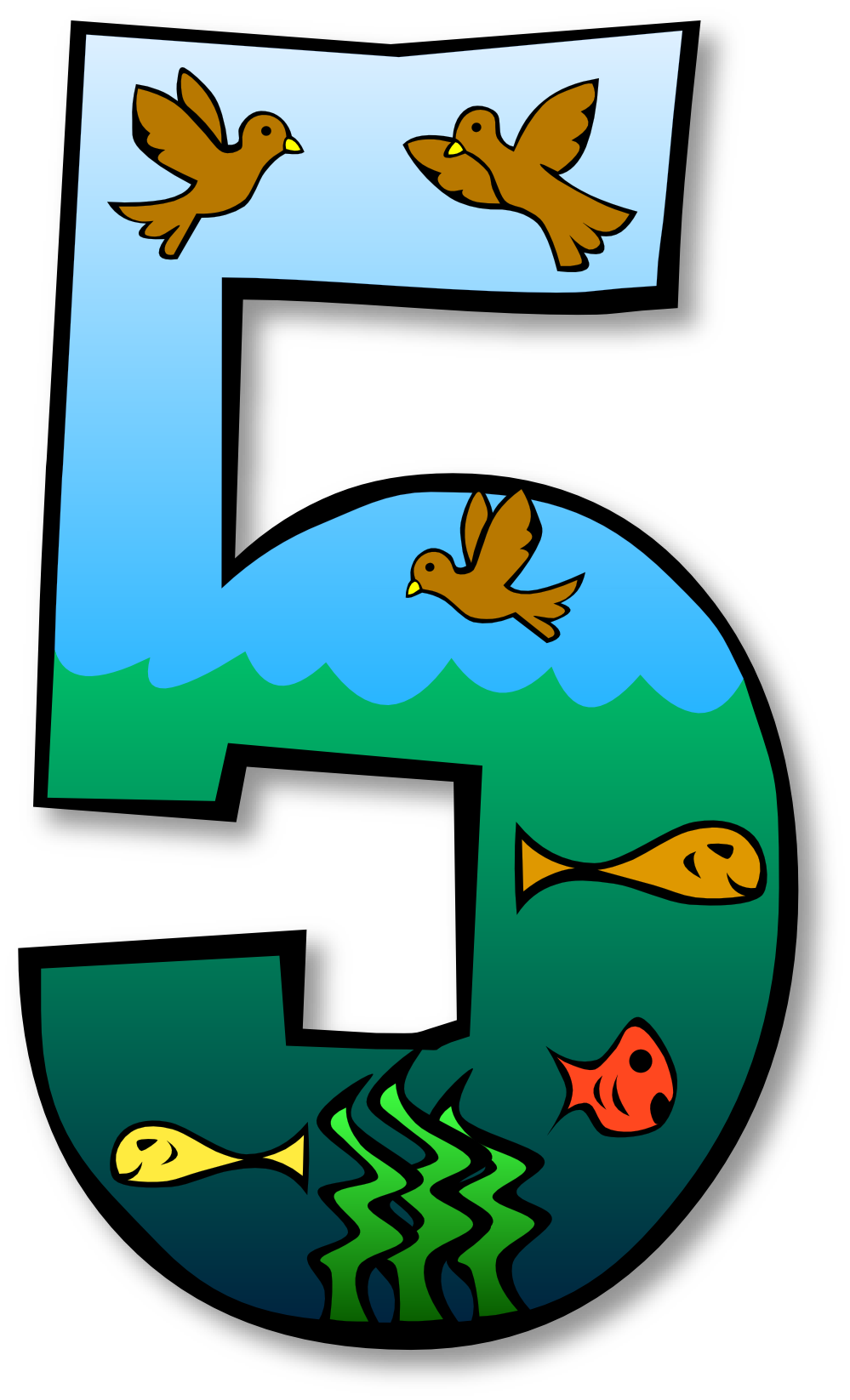 Number Five Clipart.