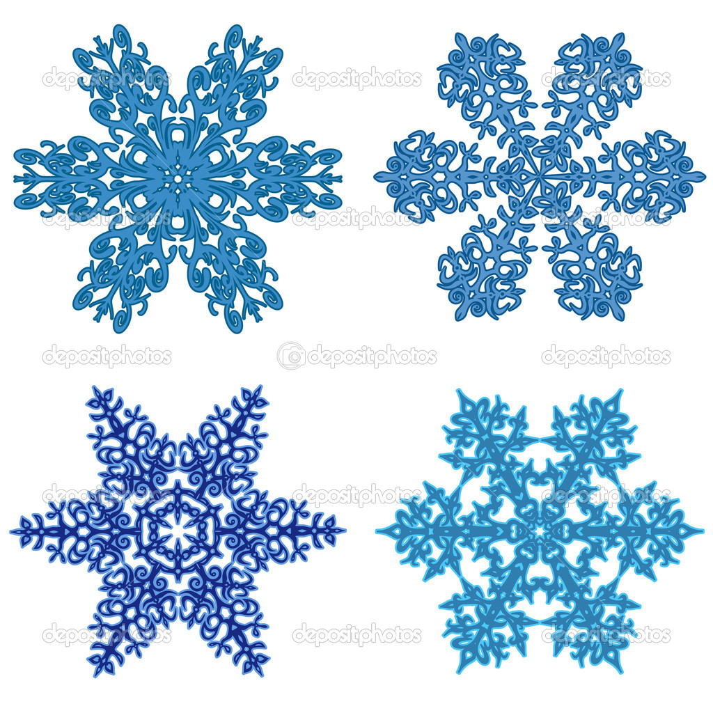 Snow Flakes Clip Art.