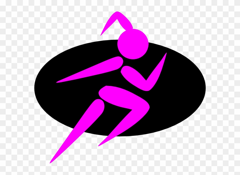 Finish Strong Running Girl Clip Art.