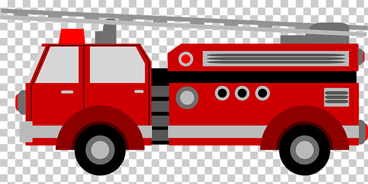 Fire truck PNG clipart.