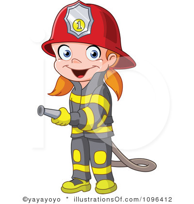 Fire Fighter Cartoon Clipart.