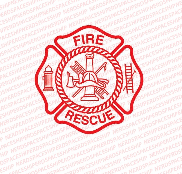 SVG Fire Dept logo svg. Fire Rescue svg. 4 separate files.